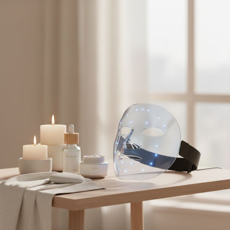 Self-Care Moment mit LED Beauty Maske – moderne Gesichtspflege